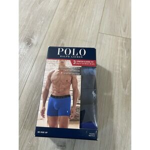 Polo Ralph Lauren 3-Pack Men's Cotton Blend Stretch Classic Fit Boxer Briefs